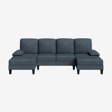 Sofa Couch with Double Chaise