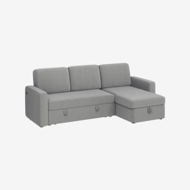 Zoffery Leatherette Grey Sofa